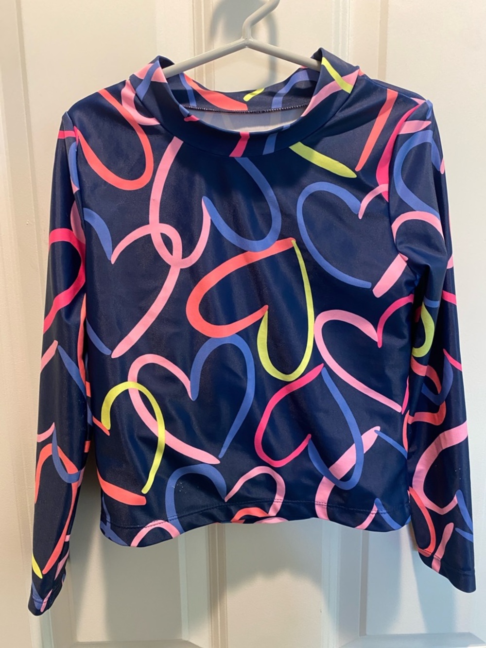 Carter's Navy Long Sleeve Rashguard Heart Print